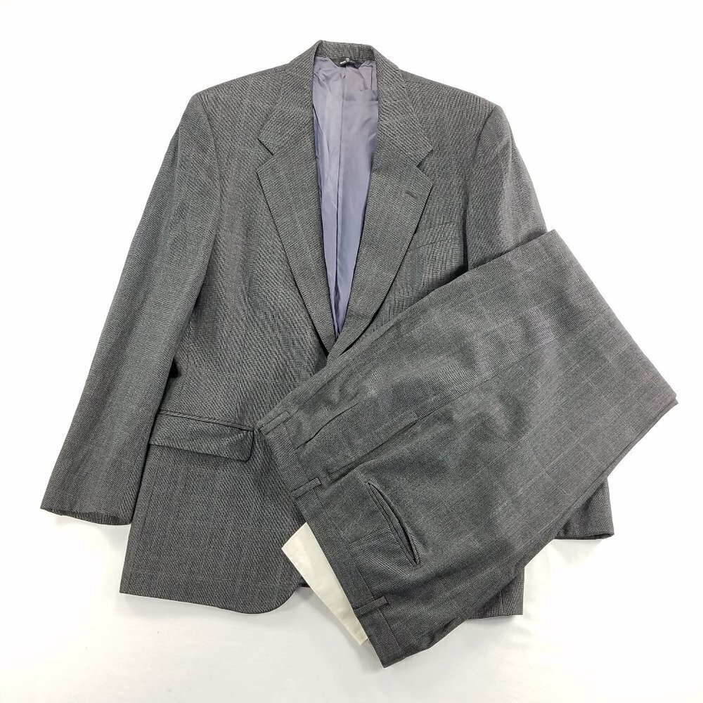 LANVIN Paris Suit 2-Pc Gray Coat & Pants Pure Virgin Wool Blazer/ Trousers